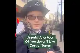 British officer: "You're not allowed to sing church songs outside of church grounds."